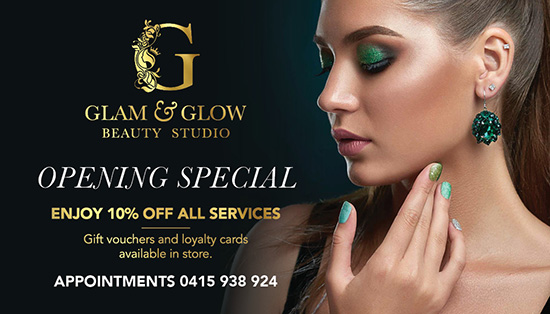 Glam & Glow Beauty Studio opening special - 10% off all services