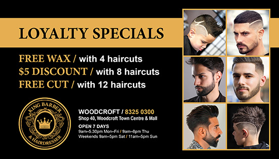 King Barber & Hairdresser - loyalty specials